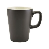 Matt Black Porcelain Latte Mug